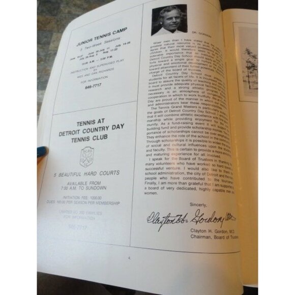 Vintage ’75 Bobby Riggs Signed Autographed GRAND MASTERS’ Tennis Program Detroit - Picture 8 of 10